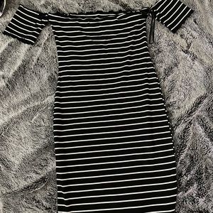 Striped bodycon dress